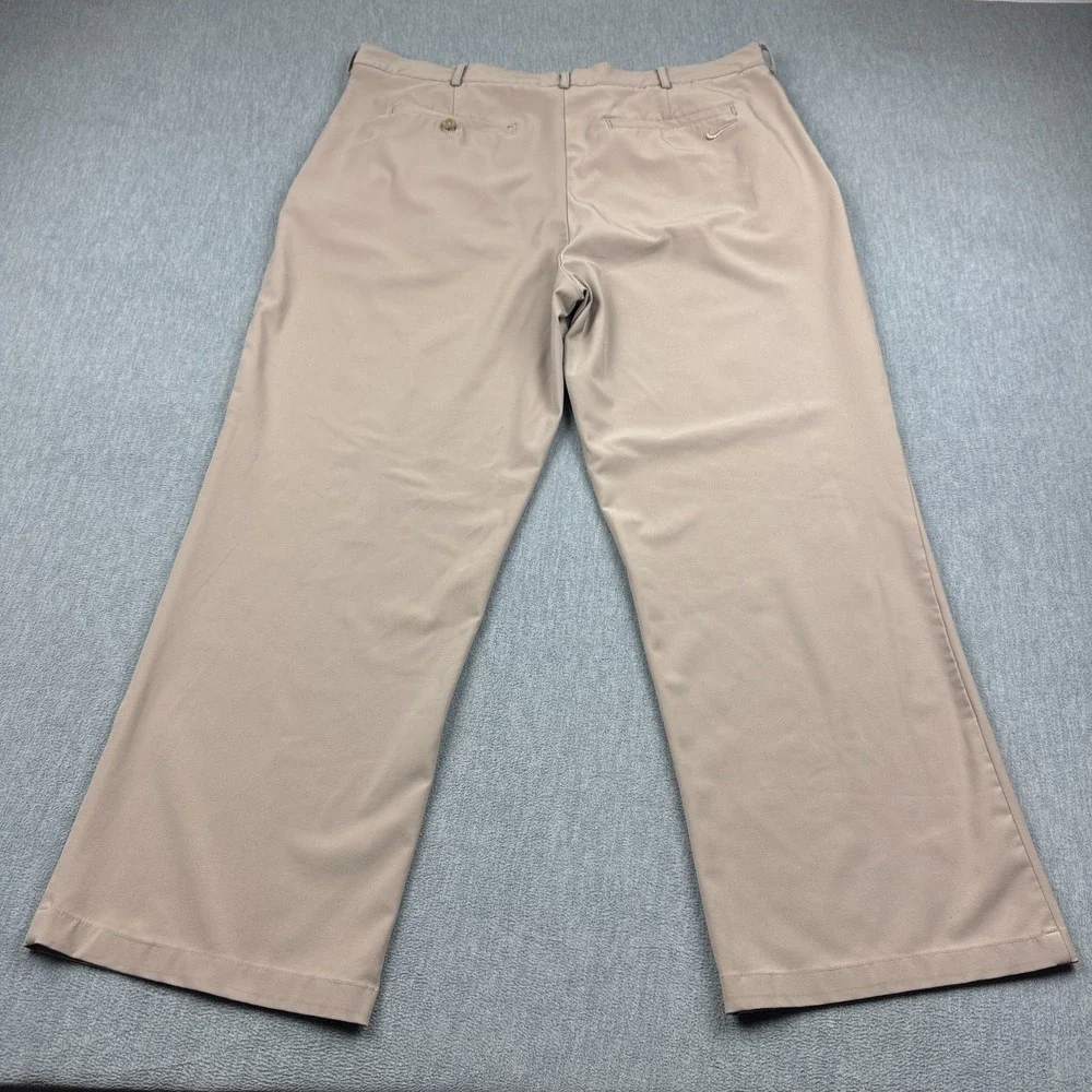 Nike Pants Mens 38 Brown Khaki Chino‎ Coach Training Performance Lightweight